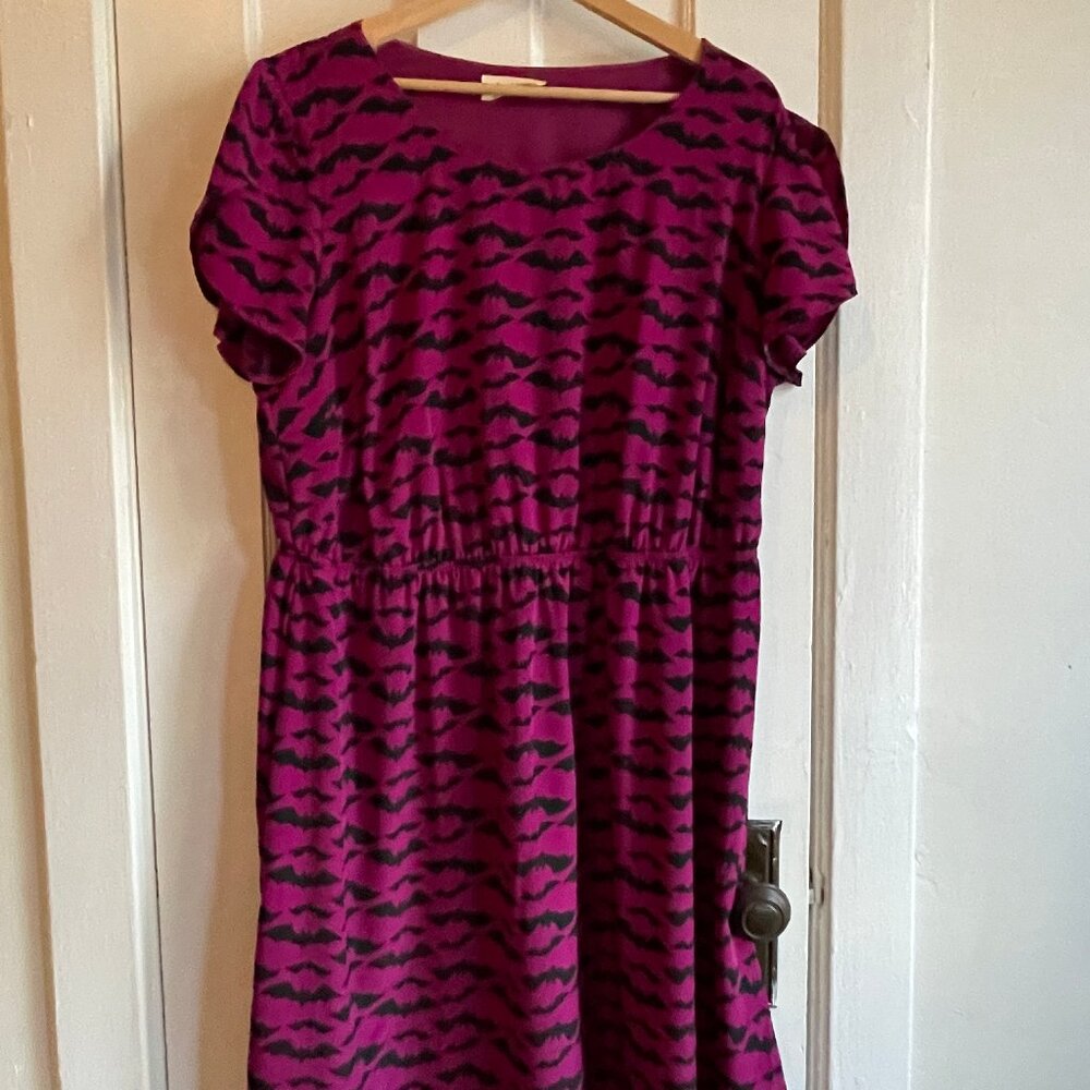 Fuchsia/magenta fully lined bat dress from Modcloth size 2XL